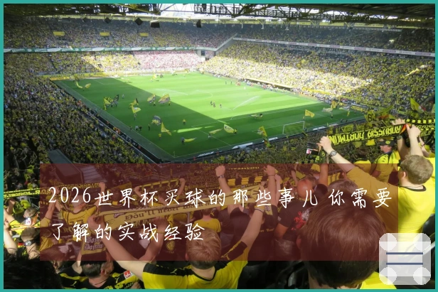 2026世界杯买球的那些事儿 你需要了解的实战经验